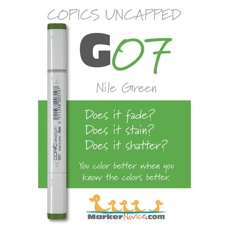G07 - Copic Sketch Marker Nile Green — Violeta Ink